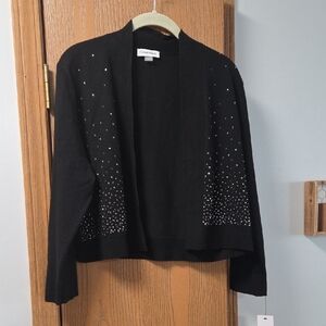 Calvin Klein Black Sweater with Silver Accents